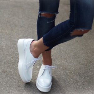 Zara White Creepers Platform Shoes